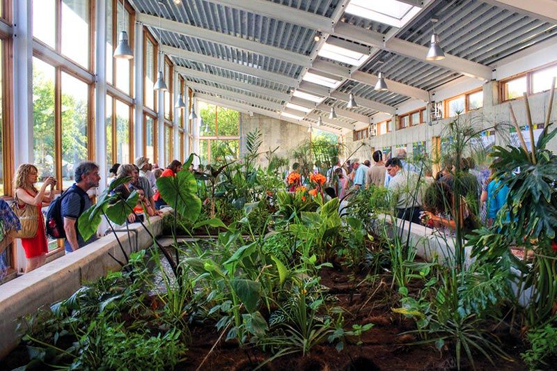 Interior growing room at the Living Building at the Omega Center for Sustainable Living